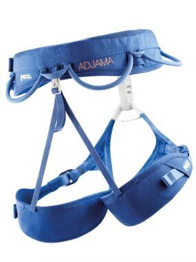 Petzl ADJAMA Unisex Rock Climbing Mountaineering Harness Adjustable Size M Blue